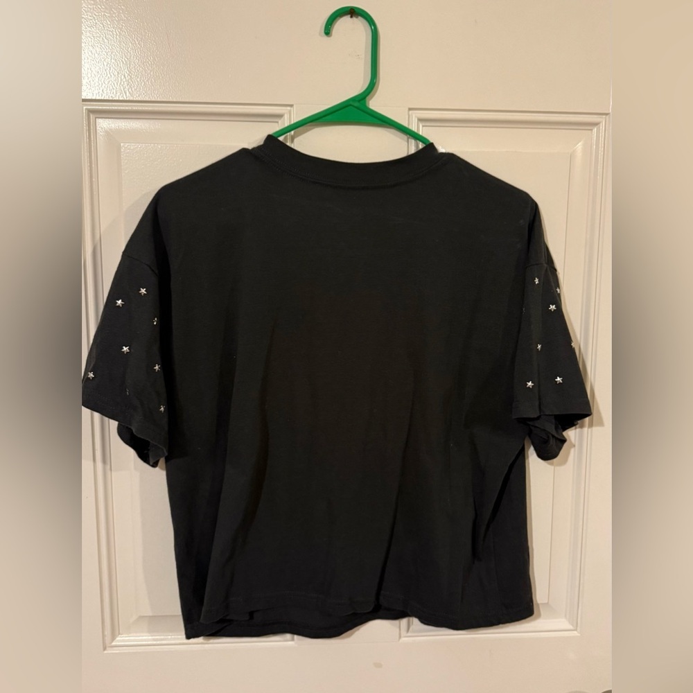 Women's Rock 'n' Roll Graphic Crop Top - Black - Picture 3 of 6